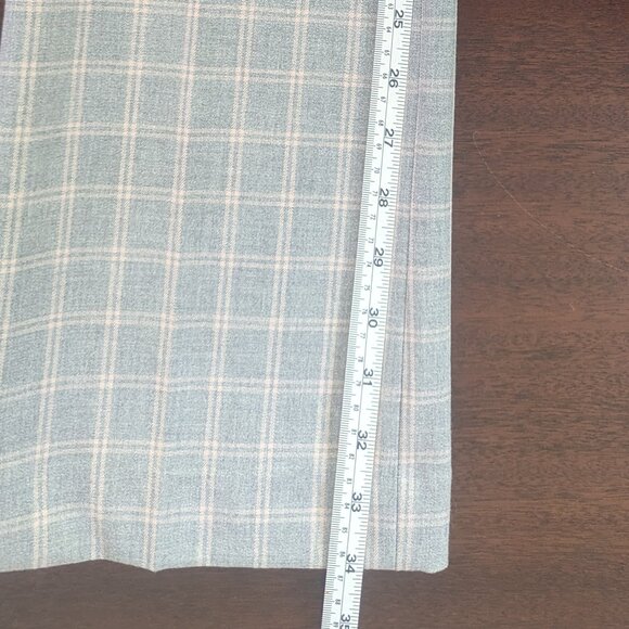 Express Columnist Barely Boot Stretch Mid Rise Plaid Plants Size 8 Long - Picture 9 of 10